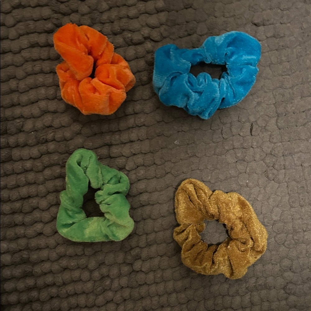 Colorful Velvet Scrunchies Set